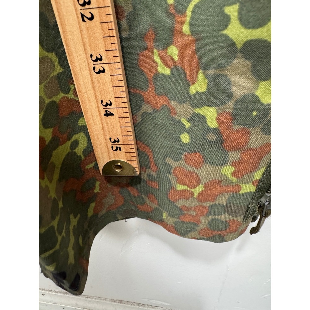 VTG German Military Feuchter Ringelai Camo Waterproof Bib Overalls Green Men 38" - Picture 7 of 8